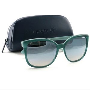 Lacoste Square Style Gray Silver Mirrored Lens